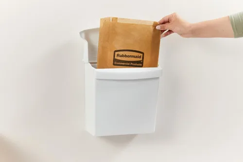Miniatura 4 de Rubbermaid Bolsas de papel de cera comercial, bolsas de eliminación de servilletas sanitarias, revestimientos de higiene femenina, paquete de 250