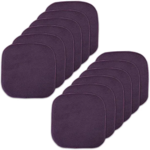 Miniatura 147 de Sweet Home Collection Cojines de espuma viscoelástica para silla, antideslizantes, diseño de panal de abeja, 16 x 16 pulgadas, paquete de 2