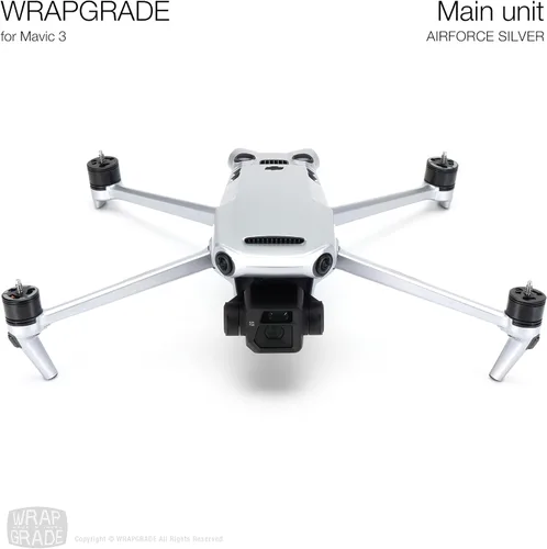 Miniatura 2 de WRAPGRADE Adhesivos de piel completa para DJI Mavic 3 / Mavic 3 Classic (Airforce Silver)