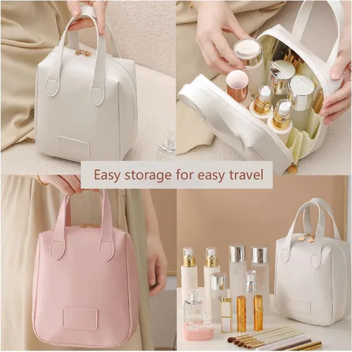 Miniatura 3 de Bolsa de maquillaje portátil de alta calidad, bolsa organizadora de maquillaje de gran capacidad, bolsa organizadora de maquillaje de viaje