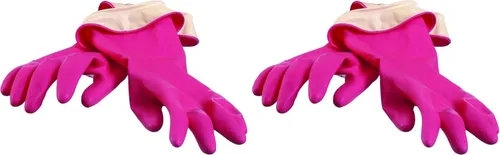 Miniatura 4 de Casabella Guantes de Limpieza Doméstica Reutilizables Premium Waterblock, Mediano, Rosa