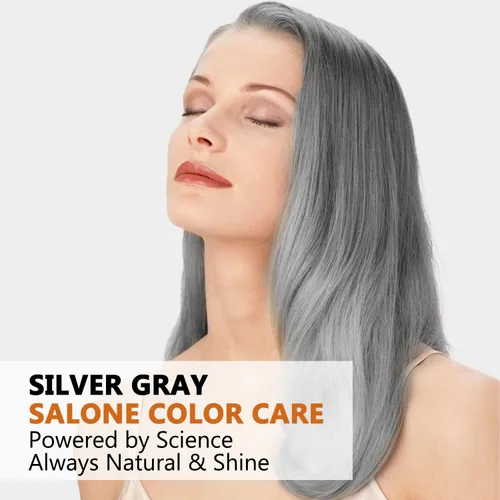 Miniatura 2 de Yocisku Champú de tinte para el cabello gris plateado 3 en 1 para hombres y mujeres, tinte para cabello plateado, tinte natural para uso doméstico
