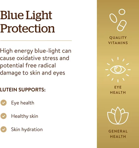 Miniatura 4 de Solgar Luteína 20 mg, 60 cápsulas blandas - Apoya la salud ocular - Ayuda a filtrar la luz azul - Contiene luteína FloraGLO - Sin OMG, sin gluten
