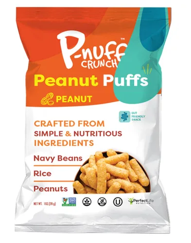Miniatura 16 de Pnuff Crunch Puffs de Mantequilla de Maní - Bocadillos saludables, aperitivos bajos en calorías, aperitivos sin gluten, veganos, ricos en proteínas