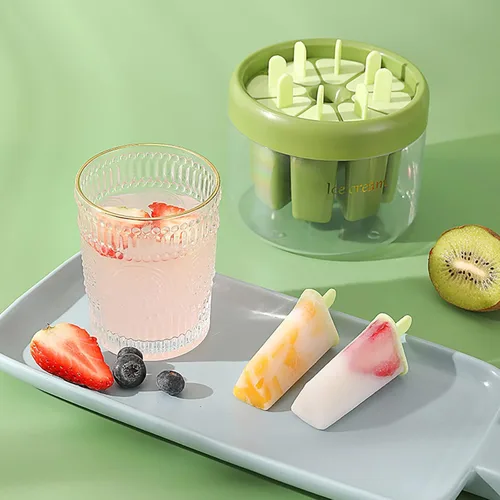Miniatura 3 de Moldes de silicona para paletas de 8 piezas, moldes de paletas reutilizables, moldes de paletas de hielo, bricolaje, práctica máquina de paletas