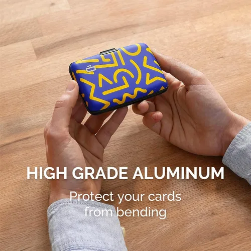 Miniatura 47 de ÖGON -DESIGNS- Portatarjetas de aluminio, protección RFID contra fraude y desmagnetización, billetera compacta, funda inteligente modelo STOCKHOLM V1