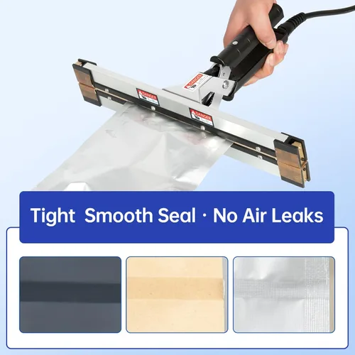 Miniatura 7 de Máquina de sellado térmico portátil de mano, IPS-600 de 24 pulgadas Sellado térmico instantáneo para envases de polietileno, papel de aluminio