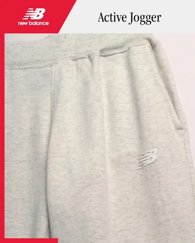 Miniatura 29 de New Balance Pantalones deportivos para niña, forro polar de mezcla de algodón suave con cordón y bolsillos (tallas 8-16)