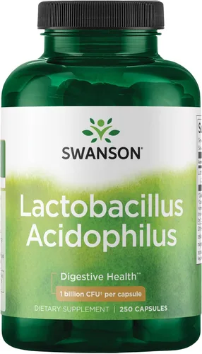 Swanson Lactobacillus Acidophilus Probiótico para adultos que buscan apoyo diario para la salud digestiva e intestinal con 1 mil millones de UFC,