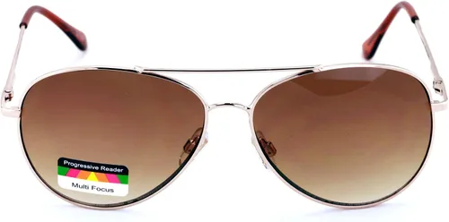 Miniatura 2 de Gafas de lectura progresivas sin línea de lágrima de metal, lentes de sol para lector trifocal