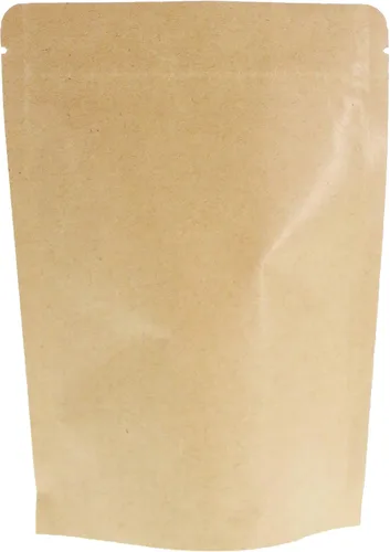 Miniatura 12 de SumDirect Bolsas de pie de papel kraft – Paquete de 50 bolsas reutilizables con cremallera de 3.5 x 5.5 pulgadas con forro de aluminio para el hogar