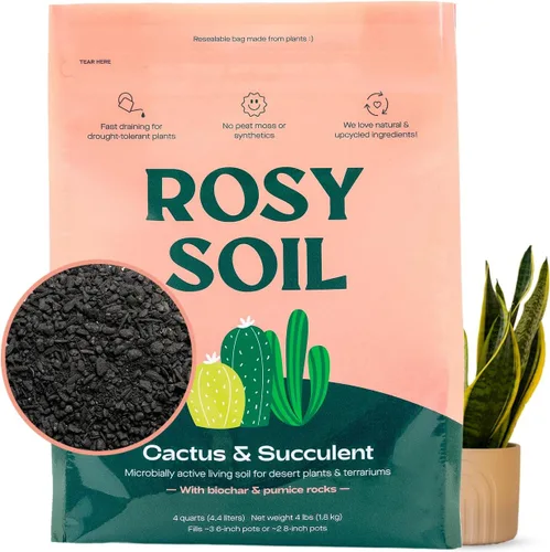 Miniatura 14 de Rosy Soil Alimento vegetal – Fertilizante microbialmente activo para plantas de interior, hierbas y flores – Biochar, algas, fundición de gusanos