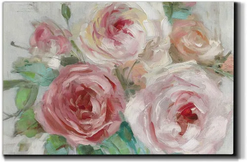 Miniatura 24 de Lienzo de arte de pared de paisaje abstracto con flores y bosque moderno, cuadros de arte para decoración de sala de estar, cocina, baño, oficina