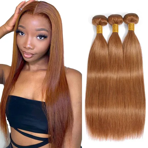 Miniatura 126 de Color 30 paquetes de cabello humano marrón onda del cuerpo paquetes 8 10 12 pulgadas brasileño virgen Remy extensiones de cabello humano doble trama