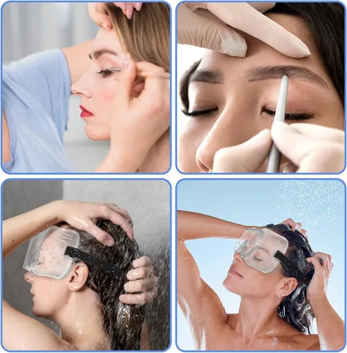 Miniatura 6 de Protector de pestañas y cejas ajustable, gafas de ducha, diseño apto para gafas, perfecto para proteger pestañas postizas
