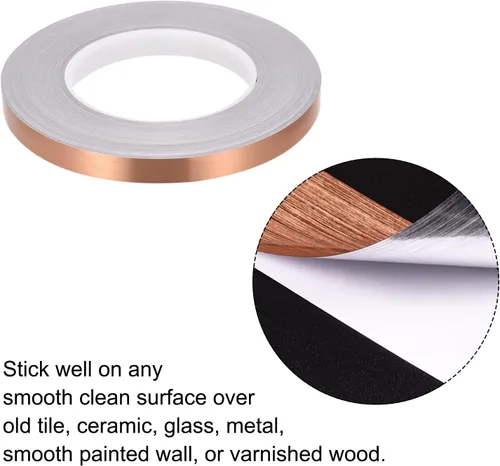 Miniatura 4 de MECCANIXITY Adhesivo autoadhesivo para azulejos, tira de cinta de sellado de huecos de 1/2 pulgada x 55 yardas para pared, piso, techo, muebles