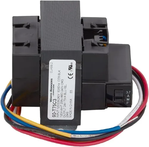 WHITE RODGERS 90-T75C3 24V SEC, 50/60 HZ 120/208/240V PRI, 75VA, montaje de pie, transformador, con disyuntor