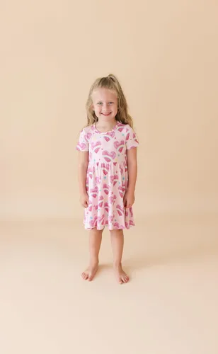 Miniatura 73 de Posh Peanut - Vestidos para niñas – Vestido suave para niña hecho con viscosa de bambú – Vestidos de otoño, primavera y verano para niñas