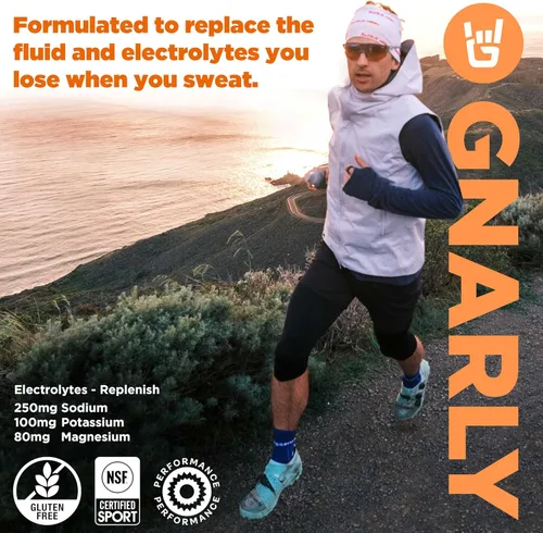Miniatura 3 de Gnarly Nutrition Hydrate Electrolyte Powder – Mezcla de bebida hidratante para ejercicio de naranja piña – Certificado NSF Sport – Solución