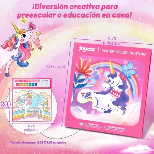 Miniatura 4 de JoyCat Libros de colorear con pintura y agua para niños pequeños, juegos de pintura acuarela para niños de 3-5 4-8 años, juguete de dibujo