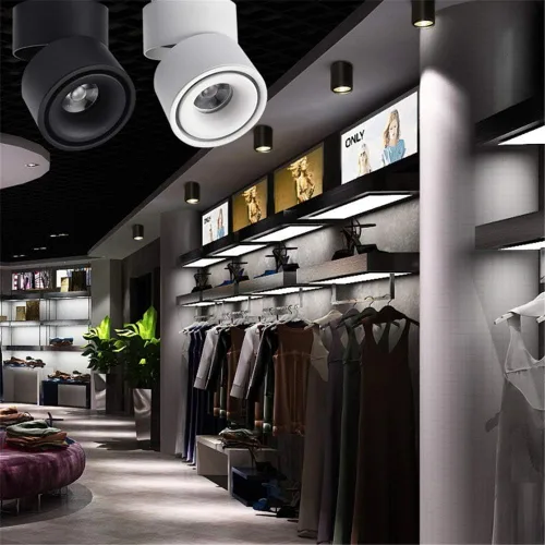Miniatura 4 de Foco LED de techo - Luz de pared 360° ajustable Luz de techo 10W COB Iluminación LED Lámpara de pared o Foco Luz blanca fría 6000K / Luz blanca Negro