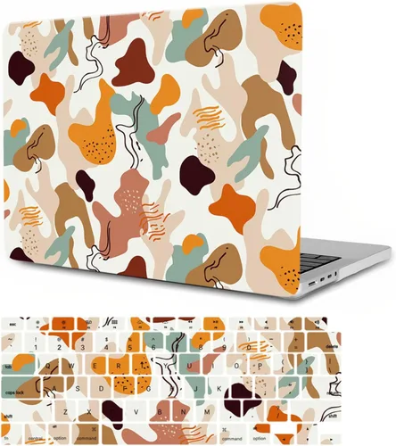 Miniatura 19 de Funda para MacBook Pro 14 2023 M2 A2779 A2442 M1 Pro/Max, Carcasa Protectora de Plástico Duro para Laptop y Cubierta para Teclado, Tablero de Damas