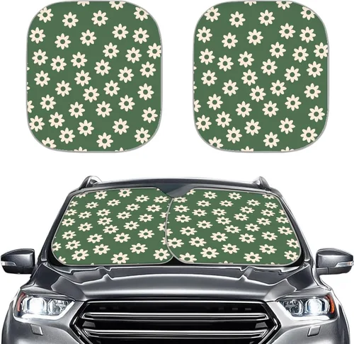 Miniatura 14 de Parasoles para parabrisas de automóvil con estampado de patas de perro, bloquea rayos UV, mantiene tu vehículo fresco, cubierta plegable para auto