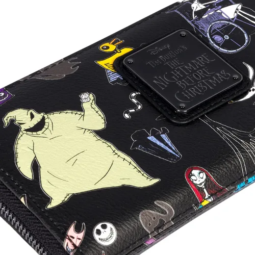 Miniatura 7 de Loungefly Disney The Nightmare Before Christmas - Cartera estilo acordeón y cremallera alrededor