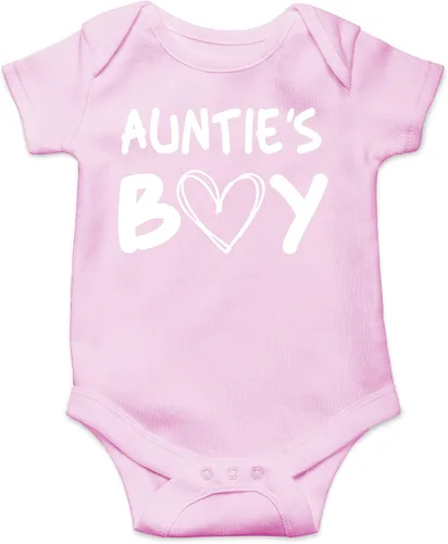 Miniatura 6 de AW Fashions Auntie's Boy - Body para bebé, divertido y lindo traje para bebé, adorable mameluco para recién nacido Gris (Sports Grey)