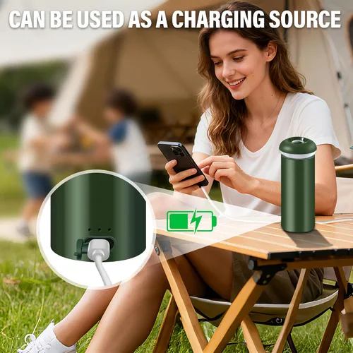 Miniatura 3 de Luces telescópicas para acampar, linterna magnética plegable, luz de campamento portátil regulable alimentada por USB, 2 modos de iluminación