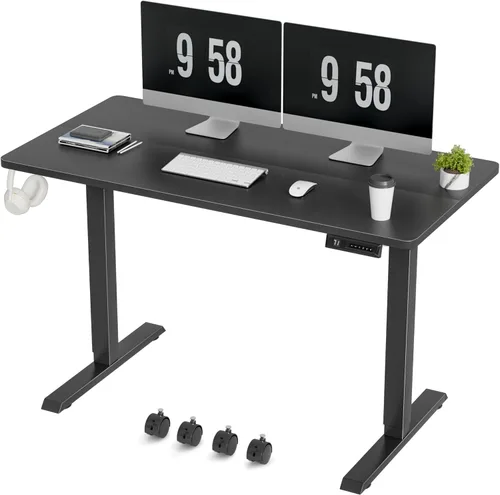 Miniatura 15 de Furmax Escritorio eléctrico de pie de 45 x 24 pulgadas, escritorio de pie para sentarse, altura ajustable, escritorio de oficina en casa con memoria