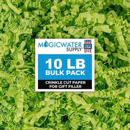 Miniatura 40 de MagicWater Papel de Corte Ondulado para Cestas de Regalo - 10 LB - Verde Militar - Perfecto para Relleno de Papel Triturado, Relleno de Cestas