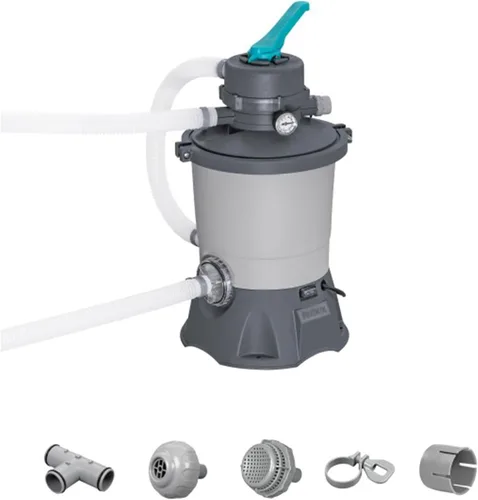 Bestway Bomba de piscina con filtro de arena de 950 galones para piscinas sobre el suelo de 300 a 4,800 galones con filtro de prefiltro para agua