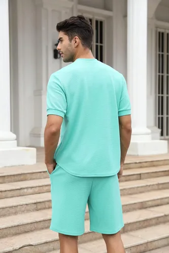 Miniatura 88 de FZNHQL Conjunto deportivo de moda para hombre, 2 piezas, casual, atlético, para correr, manga corta/larga, conjunto para hombre