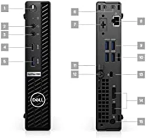 Miniatura 7 de Dell Optiplex 7080 Micro Desktop Core i7-10700T - Disco duro SSD de 256 GB - 16 GB RAM 8 núcleos @ 4.5 GHz Win 11 Pro Negro (renovado)