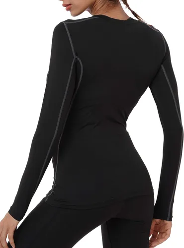 Miniatura 10 de NELEUS - Camisa deportiva de compresión atlética, de manga larga, para mujer, dry fit, paquete de 3