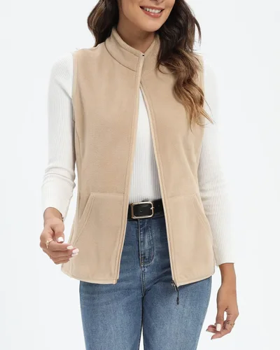 Miniatura 4 de Xeoxarel Chaleco de forro polar para mujer con 6 bolsillos (XS-2XL)