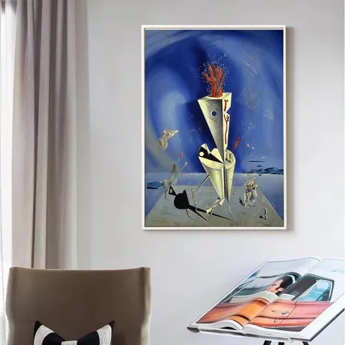 Miniatura 4 de Yomcut Salvador Dali - Lienzo decorativo para pared, aparato y póster de mano, impresión de decoración de pared genial, decoración abstracta