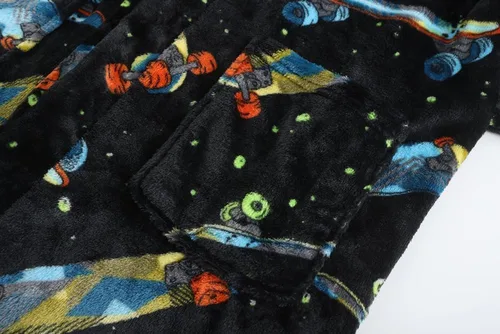 Miniatura 4 de Bata de baño de forro polar suave para niños y niñas