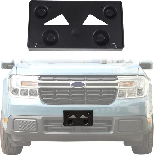 Soporte de marco de matrícula frontal de automóvil compatible con Ford Maverick 2022-2025 Soporte de etiqueta de matrícula frontal Soporte de