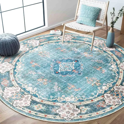 Miniatura 85 de Alfombra Verde MUJOO de 8'x10', Alfombras de Área para Sala de Estar, Alfombras Lavables, Alfombra Grande de Área, Alfombra Boho de Área de 8'x10