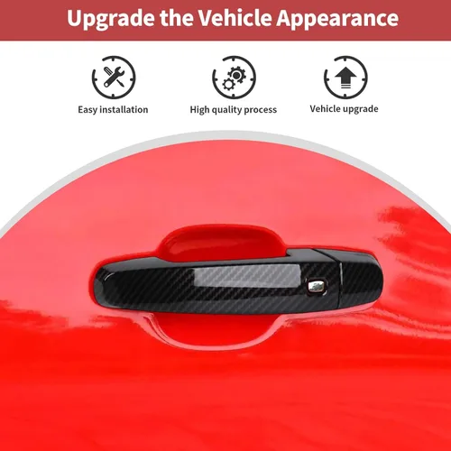 Miniatura 2 de CheroCar Compatible con Camaro - Cubierta para manija de puerta exterior, accesorios de decoración para exteriores compatibles con Chevrolet Camaro