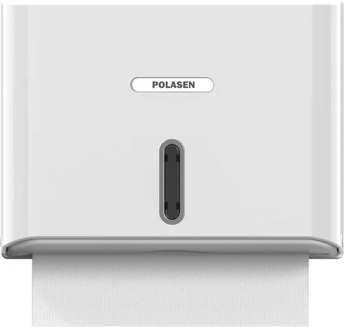 Miniatura 8 de Dispensador de toallas de papel multipliegue para montaje en pared, plástico dorado, gran capacidad, almacenamiento de 250 grados, compatible