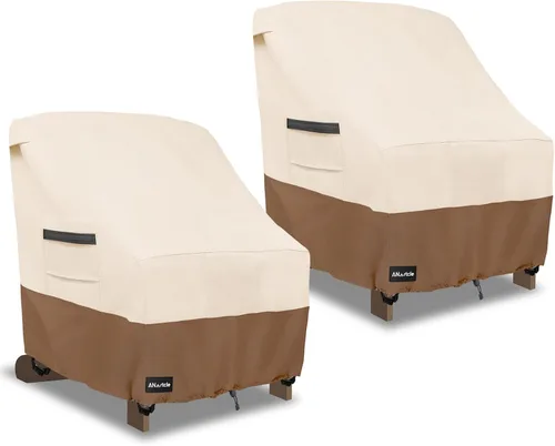 Miniatura 22 de ANartcle Fundas para Sillas de Patio, 600D Impermeables de Servicio Pesado para Muebles de Jardín y Patio al Aire Libre, Fundas para Sillas