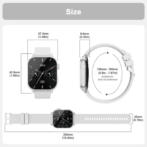 Miniatura 9 de Reloj inteligente para hombres y mujeres, 1.85 pulgadas AMOLED HD reloj de fitness con más de 120 modos deportivos, llamada Bluetooth, frecuencia