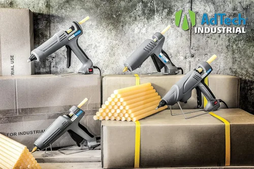 Miniatura 6 de Pistola de pegamento termofusible AdTech de tamaño completo de alta potencia industrial – Pistola de pegamento termofusible de grado profesional