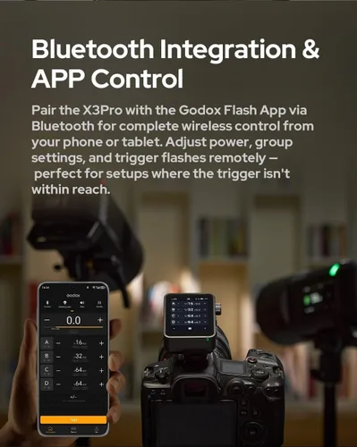 Miniatura 6 de Godox X3 Pro C X3PRO C TTL Disparador de flash inalámbrico para Canon (actualización X3-C), transmisor de pantalla táctil inalámbrico de 2.4G