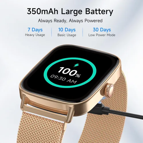 Miniatura 7 de Reloj inteligente para hombres y mujeres, 1.85" HD, reloj inteligente compatible con iPhone/Samsung/Android (responder/hacer llamadas), más de 100