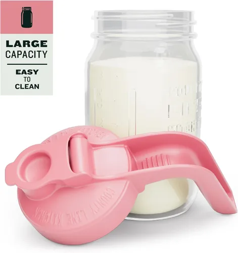 Miniatura 6 de County Line Kitchen Jarra de Vidrio Tipo Mason con Tapa - Boca Ancha, 2 Cuartos de Galón (64 oz) - Resistente, A Prueba de Fugas - Jarra para Té