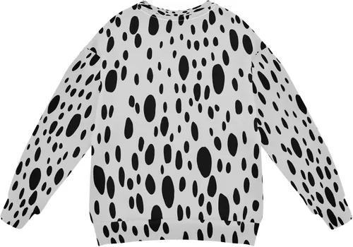 Miniatura 2 de Sudadera con estampado de piel de perro dálmata para niño y niña, suéter de manga larga con cuello redondo, ropa de otoño e invierno